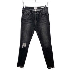 FRAME Denim Le Skinny Women’s Black Wash Fray Hem Sz 29